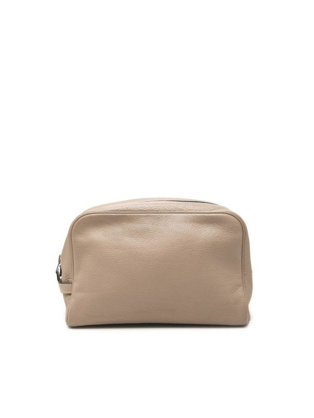 Hermes Trousse Victoria GM Pouch Second Etoupe Beige Taurillon Clemence